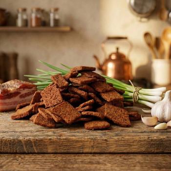 ГРЕНКИ ЧЕСНОК С КОПЧЕНЫМ ШПИКОМ