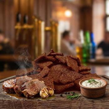 ГРЕНКИ БАРАНИНА С ЧЕСНОКОМ