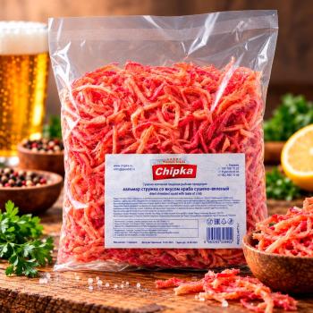 Кальмар сушёный Chipka, вкус краба, стружка, 1 кг