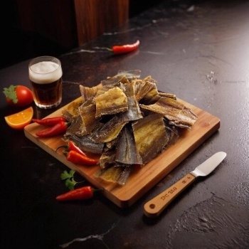 Янтарная рыбка с перцем кусочками