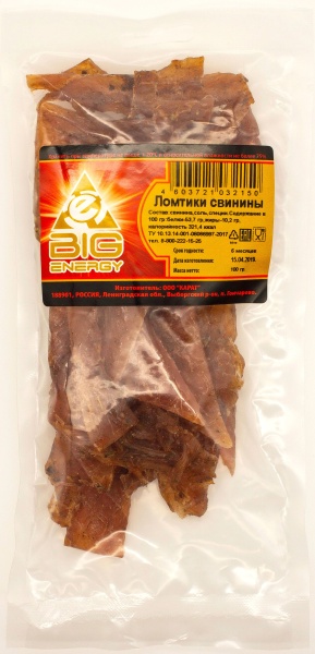 ЛОМТИКИ СВИНИНЫ 500 г BIG ENERGY