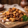 Сухарики ржано-пшеничные Снэкушки, чесночный микс, 1 кг